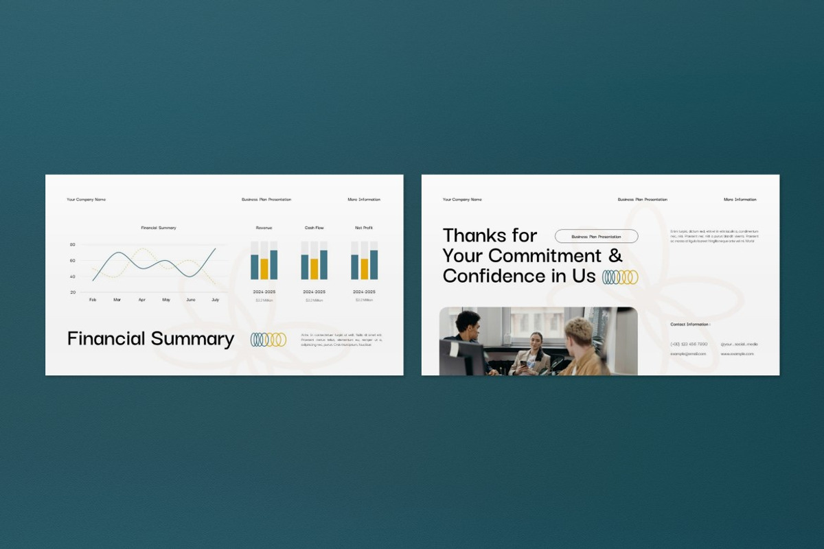 Cream Yellow Business Plan Keynote, a Presentation Template by graphicook (Photo 4 of 4)