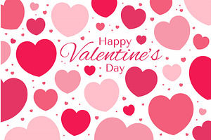 Red, pink hearts Valentines day, an Illustration by sceptical cactus
