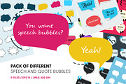 Smashing pack of speech bubbles, an Illustration by My watercolor shop (Thumbnail 1 of 12)