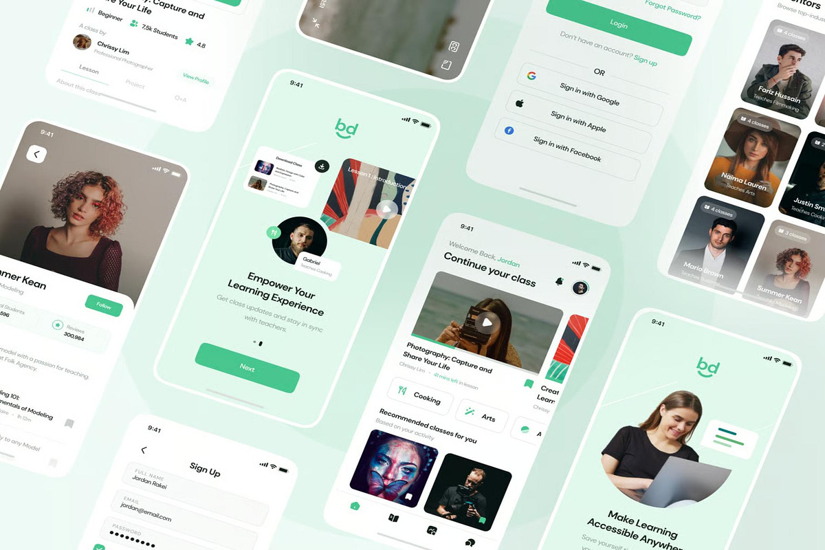 Lambda E-Learning Online Class App, an UI Kit Template by Creative Perspective (Photo 6 of 6)