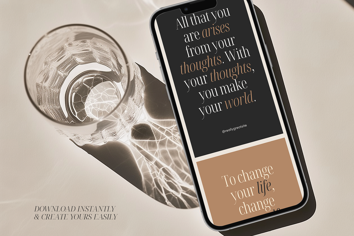 120 Mindset Quotes Instagram Bundle, a Social Media Template by Creatif Foundry (Photo 7 of 8)