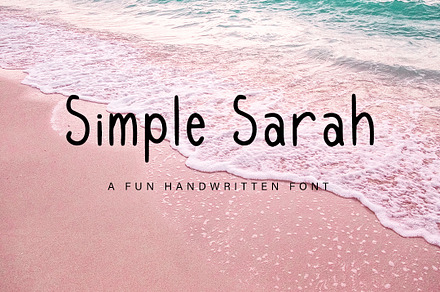 Simple Sarah Handwritten Font, a Font by Cherry Noir Design