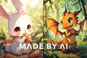 50 Kawaii Chibi Midjourney Prompts, an Object Graphic by MadeByAI Studio (Thumbnail 5 of 5)