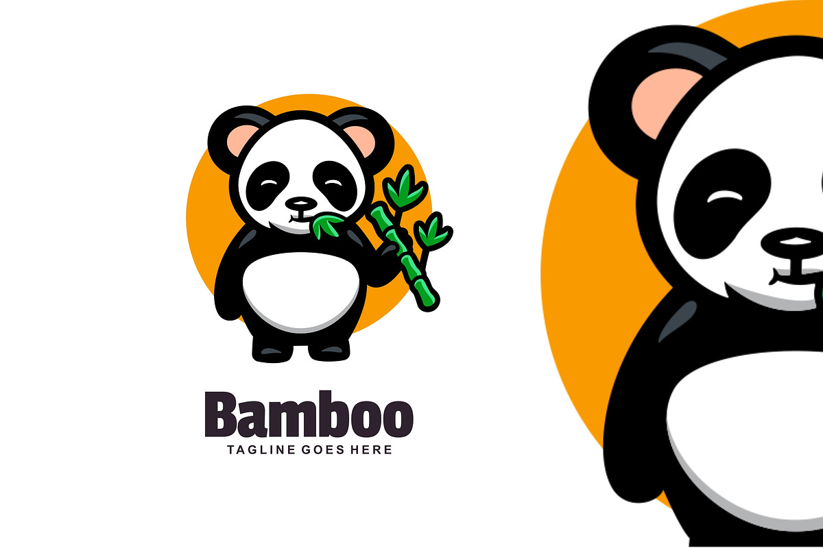 Panda Bamboo Mascot Logo Design., a Branding & Logo Template by VectorCraft