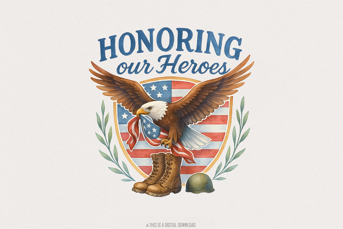 Honoring Our Heroes, Veterans png, an Illustration by SharpMarketplace (Photo 1 of 9)