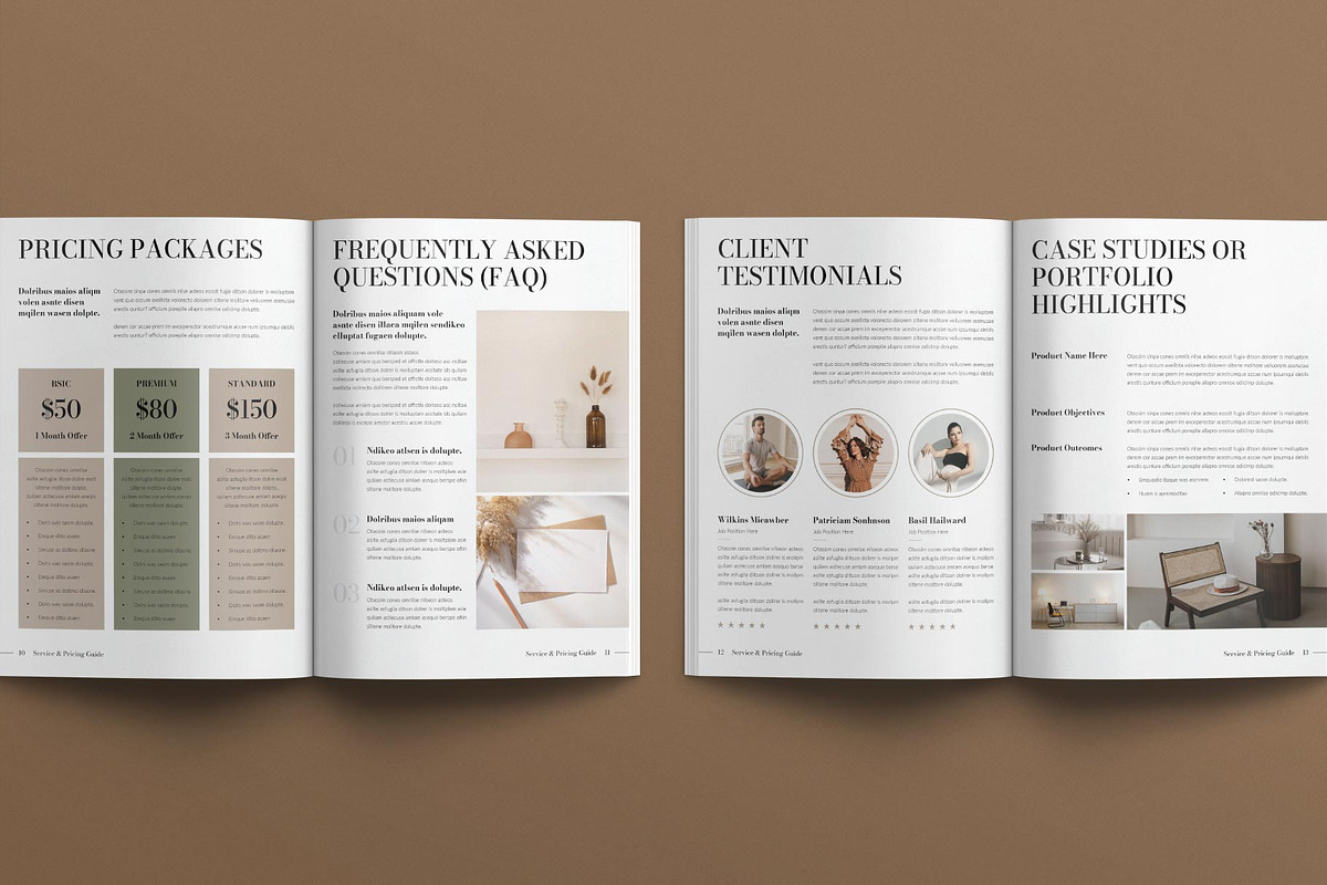 Service & Pricing Guide Template, a Magazine Template by E-Type (Photo 4 of 7)