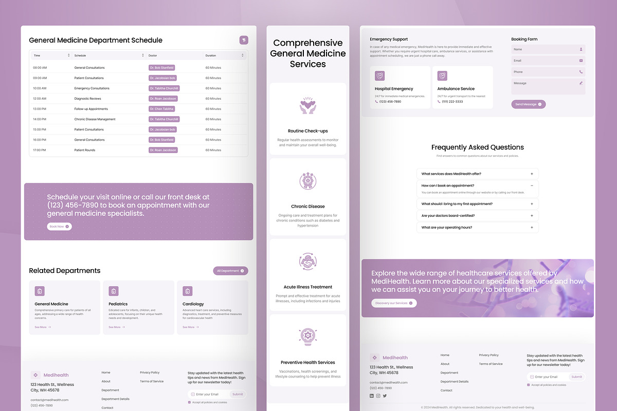 Medihealth - Medical Website, an UI Kit Template by peterdraw (Photo 9 of 12)