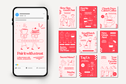 Pink Cafe Bakery Instagram Templates, a Social Media Template by Anna Design Studio (Thumbnail 5 of 9)