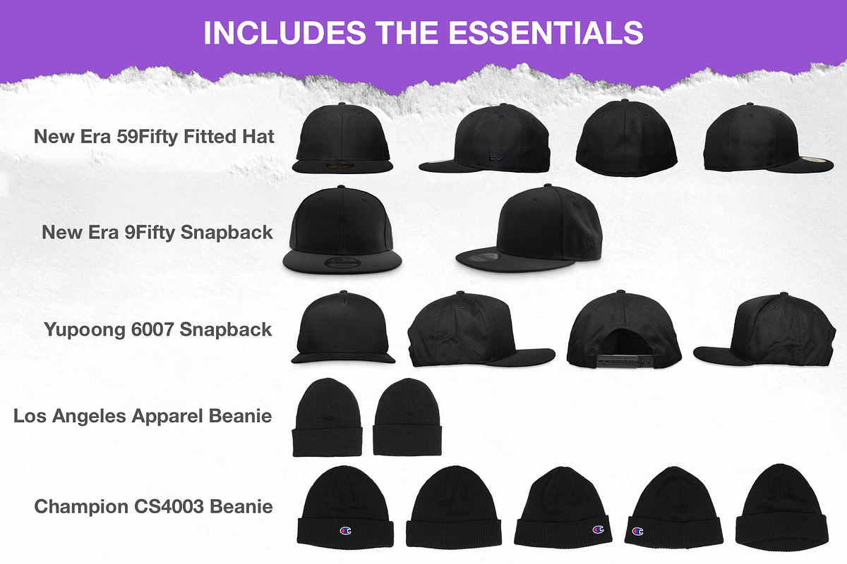 Headwear Mockup Essentials, a Hoody Mockup by Pixel Sauce™ (Photo 2 of 6)