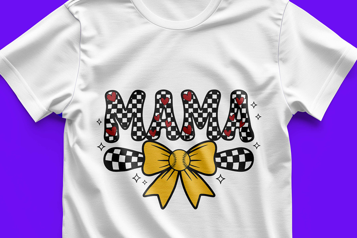 MAMA T Shirt Design, Retro Softball, a Sport Illustration by Unique Design Team (Photo 4 of 7)