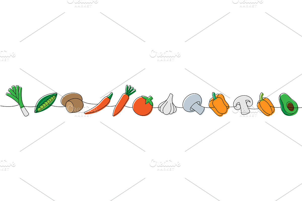 Fresh organic vegetables. Potato, a Food Illustration by GraphiShop