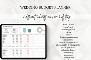 Wedding Budget Planning Spreadsheet