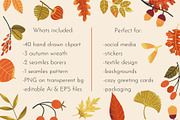 HELLO AUTUMN: clipart|border|pattern, a Seasonal Illustration by Elliko shop (Thumbnail 11 of 12)