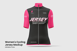 Women's Cycling Jersey Mockup, an Advertising Mockup by renderstockmarket
