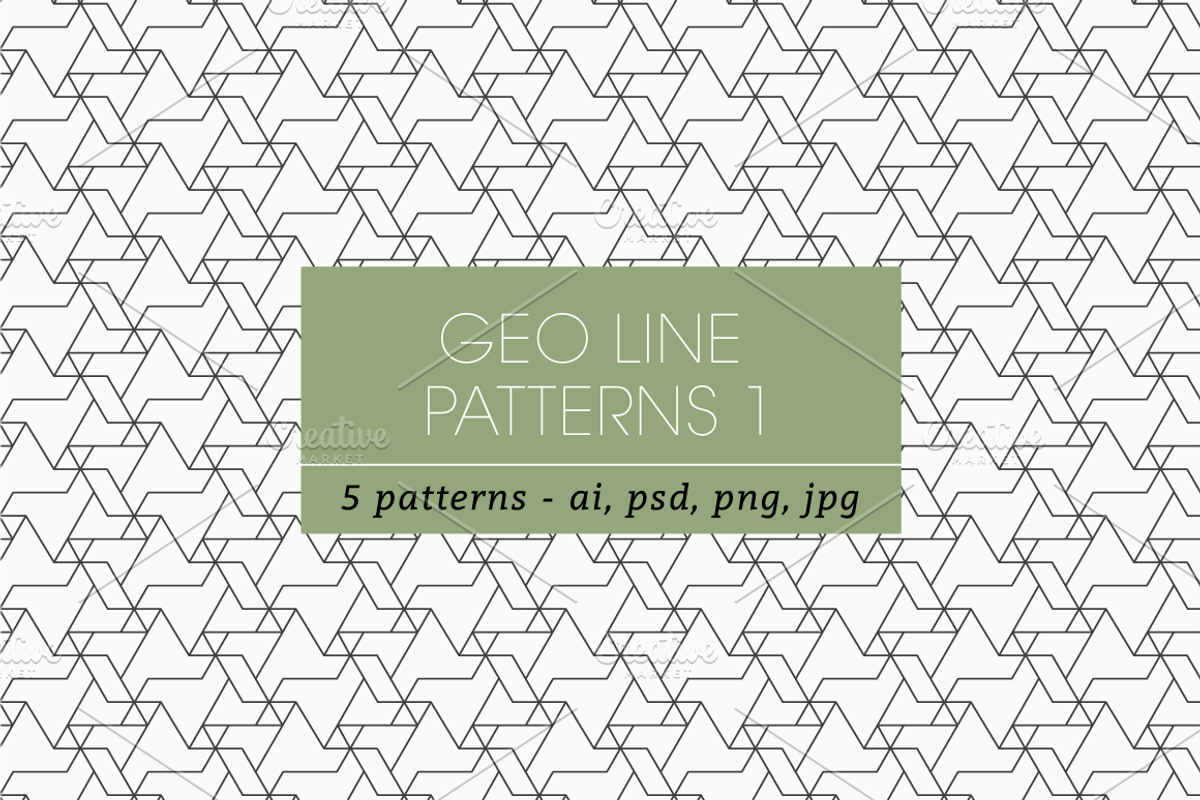 Geometric Line Patterns 1, a Pattern Graphic by kloroform