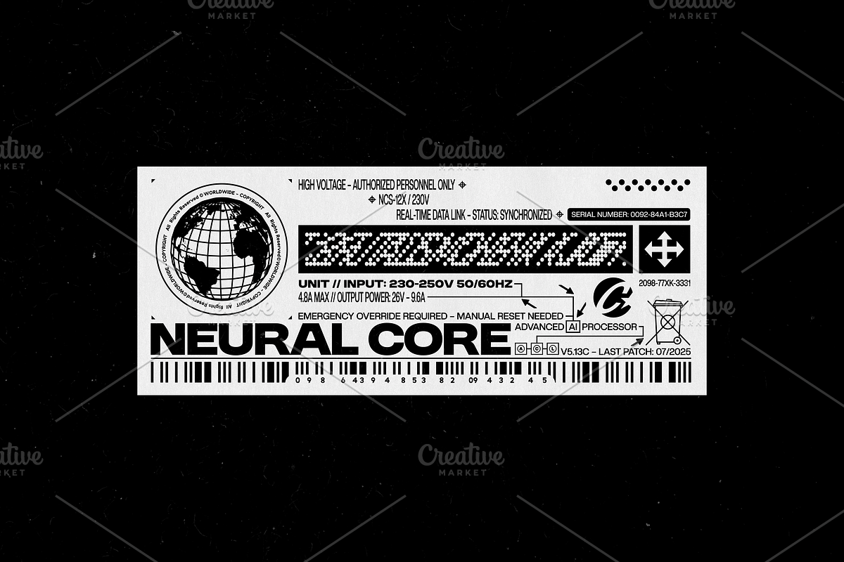 Brutalism tech label pack 3, an Object Graphic by BonkiStudio (Photo 4 of 12)