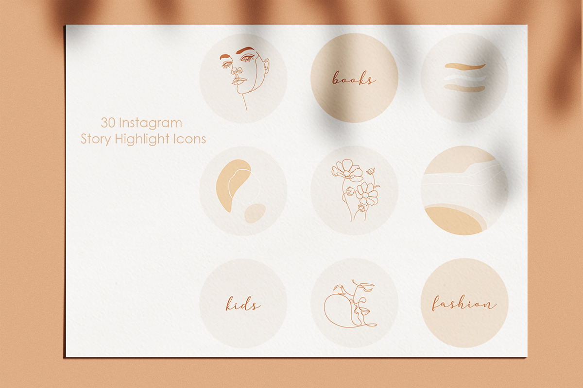 Neutral Bohemian Insta Story icons, a Social Media Template by velychko.ua (Photo 7 of 9)