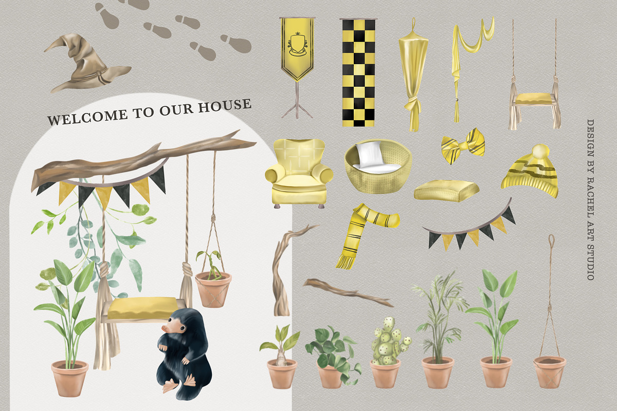 Wizarding Yellow House in Christmas, an Illustration by Rachel Art Studio (Photo 3 of 10)