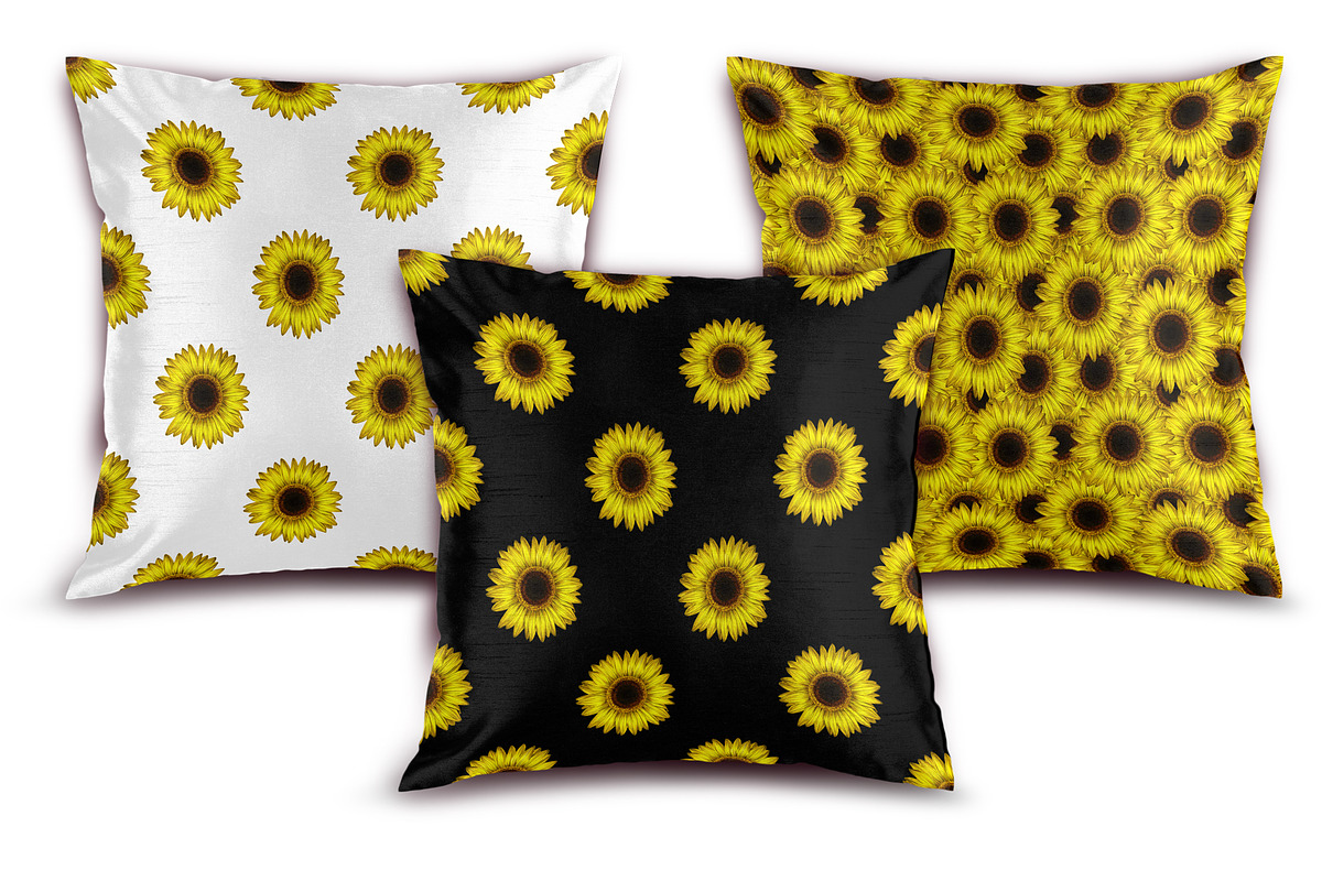 Sunflower - seamless patterns., a Pattern Graphic by ARTVracovska (Photo 4 of 5)
