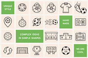 Soccer/Football Outline Icons BUNDLE, an Icon by Sargatal (Thumbnail 5 of 5)