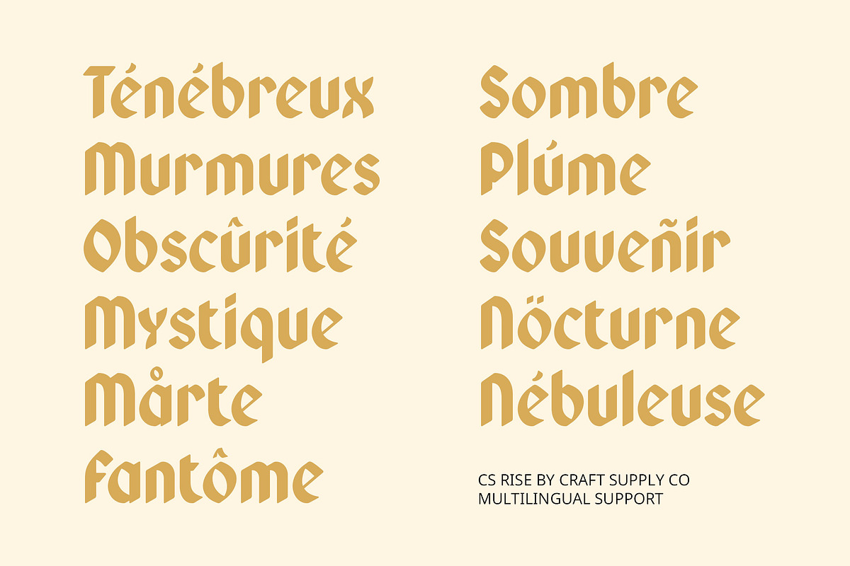 CS Rise – Blackletter Font, a Blackletter Font by Craft Supply Co. (Photo 5 of 8)
