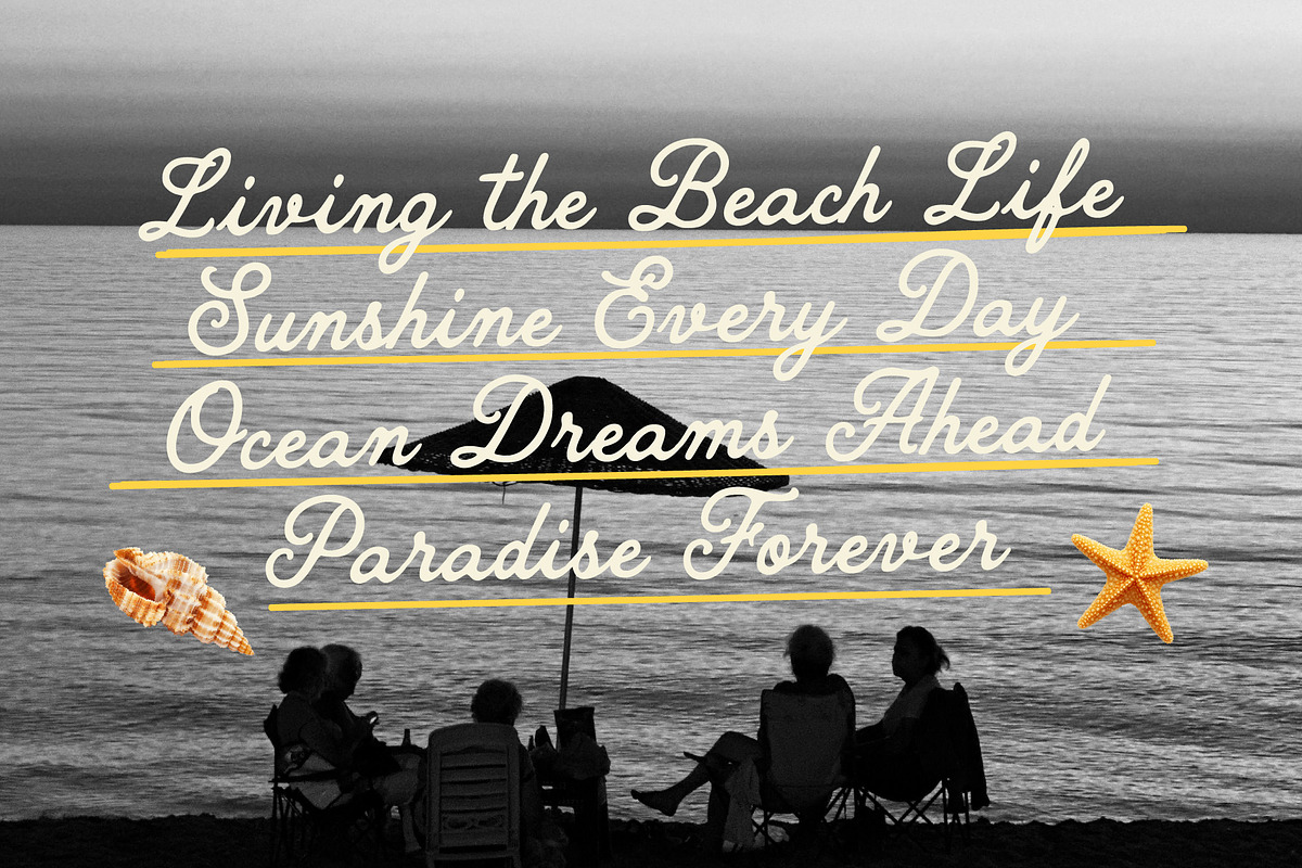 Flamingo Sunshine Coastal Font, a Handwritten Font by Tyasify (Photo 3 of 9)