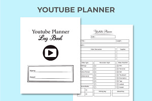 YouTube Planner KDP Interior Vector