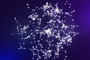 Blue and purple network
