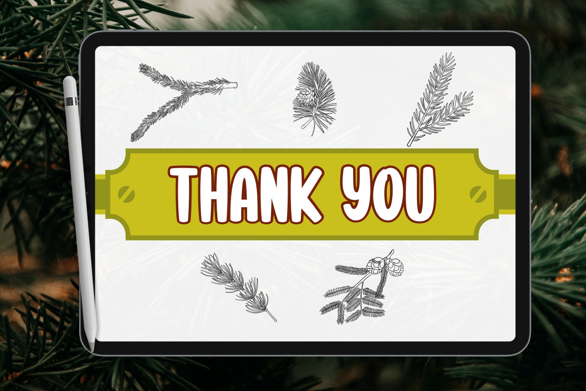 Pine Leaf Brush Stamp for Procreate, a Brush Add-On by vectstudio (Photo 3 of 3)