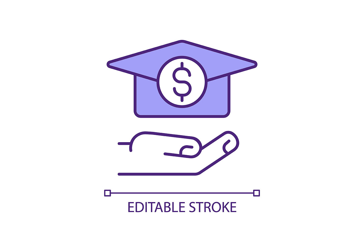 Scholarship RGB color icon, an Icon by IMG Visuals