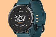 Samsung Galaxy Watch Design Mockup, an Android Mockup by illustrated (Thumbnail 1 of 9)