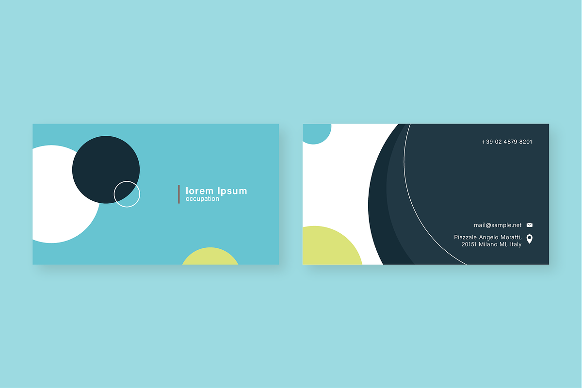 Cute Creative Circle Name Card, a Business Card Template by Dimatra Store (Photo 3 of 3)