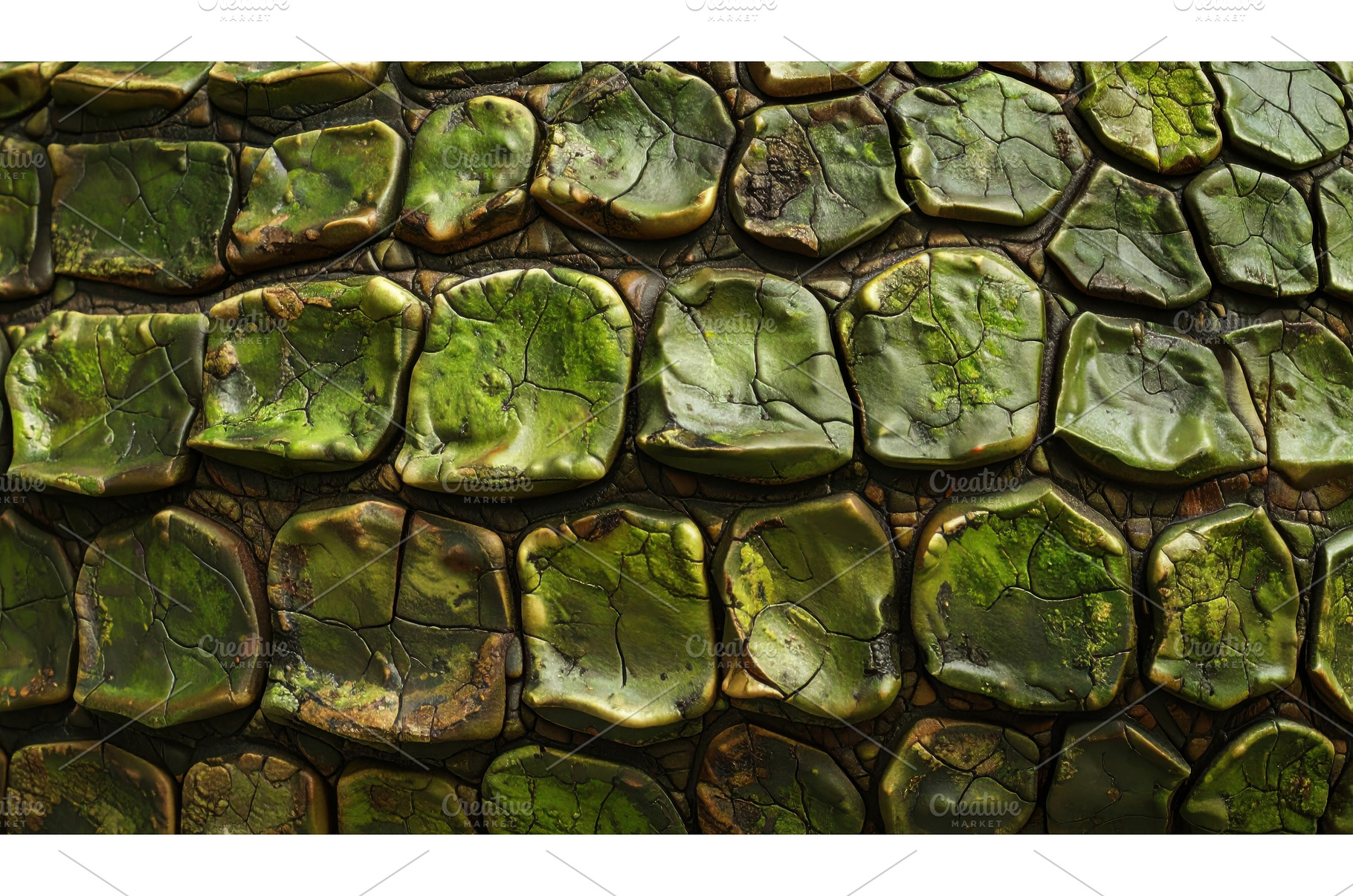 Close-up of green reptilian scales, an Animal Photo by Igor Tichonow