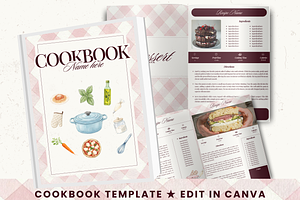 Printable family cookbook template