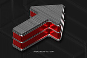 Bold Red & Chrome 3D Arrows Set, an Object Graphic by BIBIART (Thumbnail 3 of 3)
