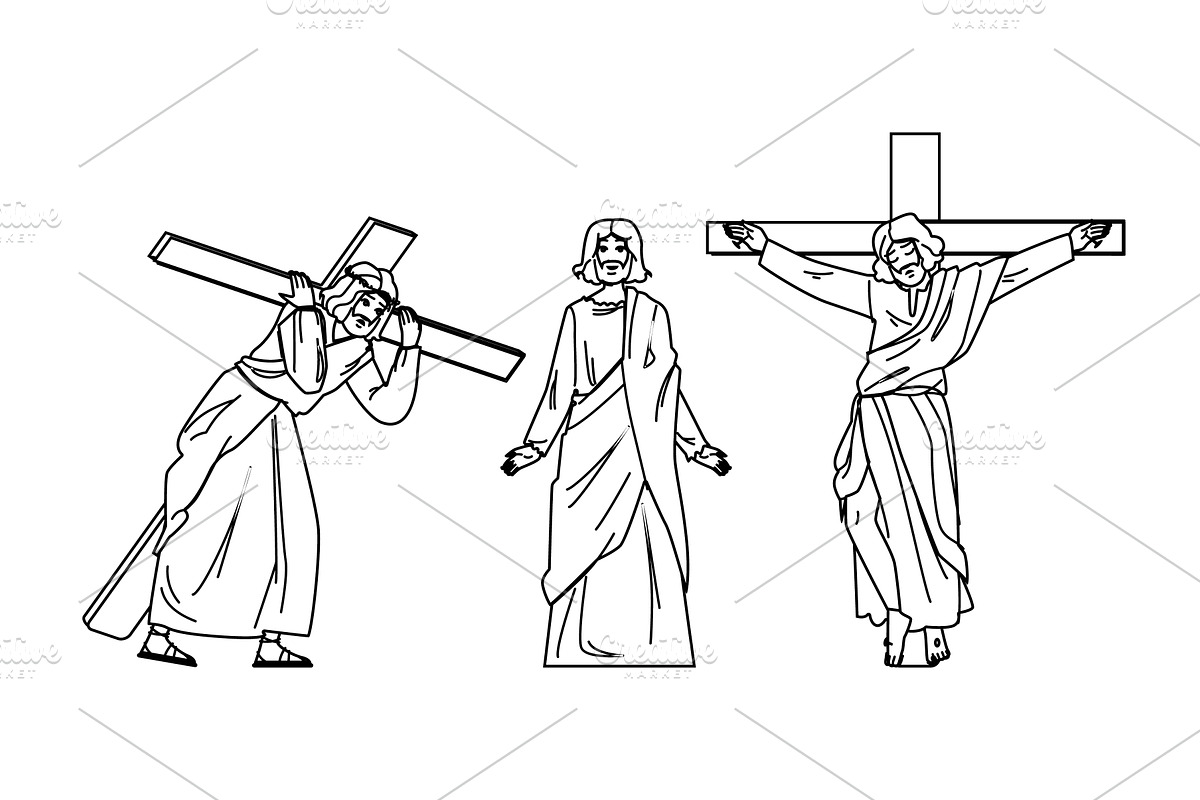 god jesus christ vector, a Person Illustration by pikepicture