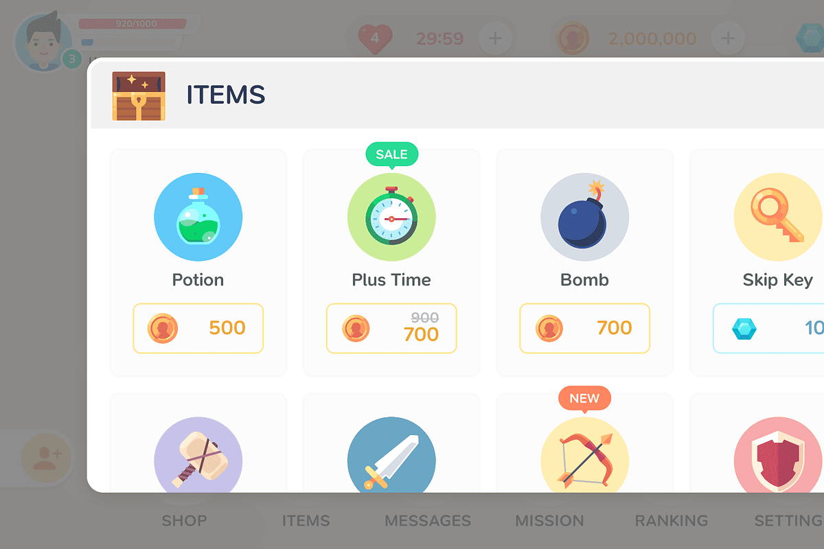 GUI - Mono Round, an UI Kit Template by LAYERLAB (Photo 19 of 32)