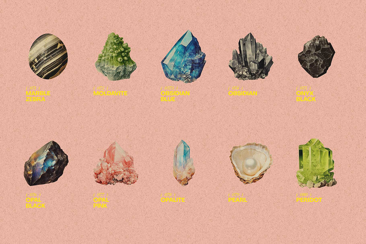 Gemstones and Crystals, an Object Illustration by AI Crafted Magnolia (Photo 12 of 16)