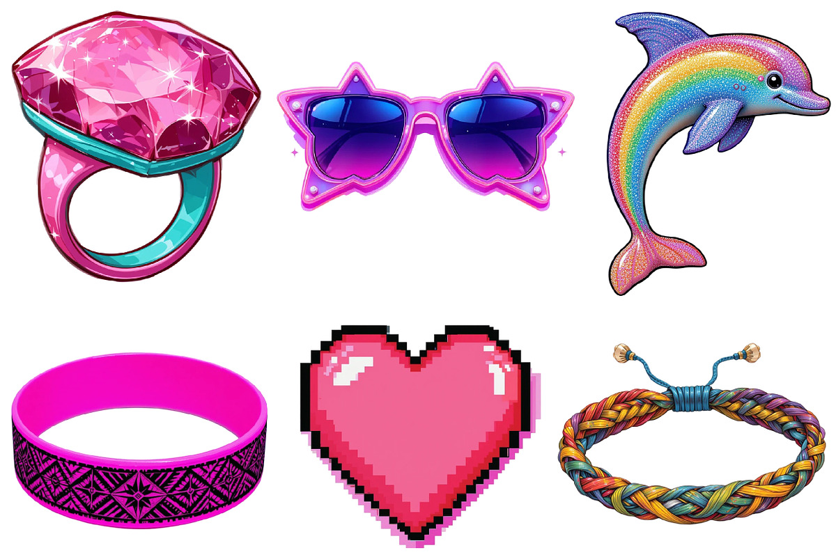 Nostalgic 90s Clipart, an Illustration by Pixels.Craft (Photo 3 of 3)