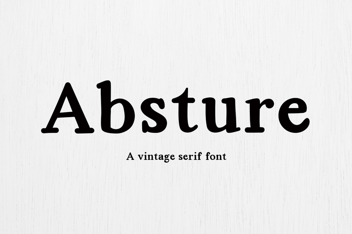 Absture | Vintage Serif Font, a Serif Font by Rotterlab Studio (Photo 1 of 12)