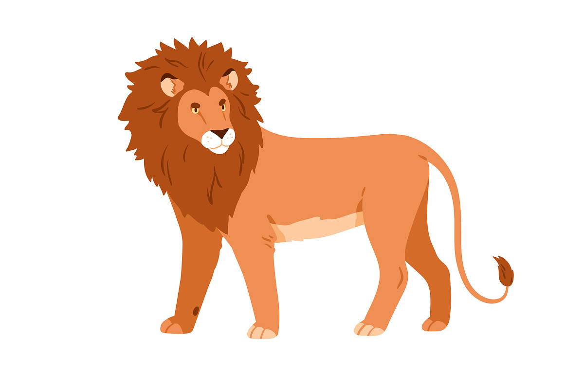 Cartoon lion from African jungle set, an Animal Illustration by Good Studio (Photo 5 of 10)