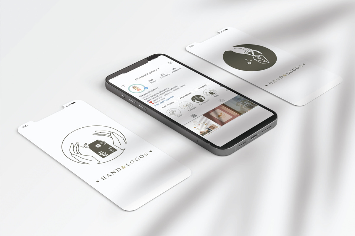 Hand logo element 1#, a Branding & Logo Template by Piixypeach (Photo 3 of 5)