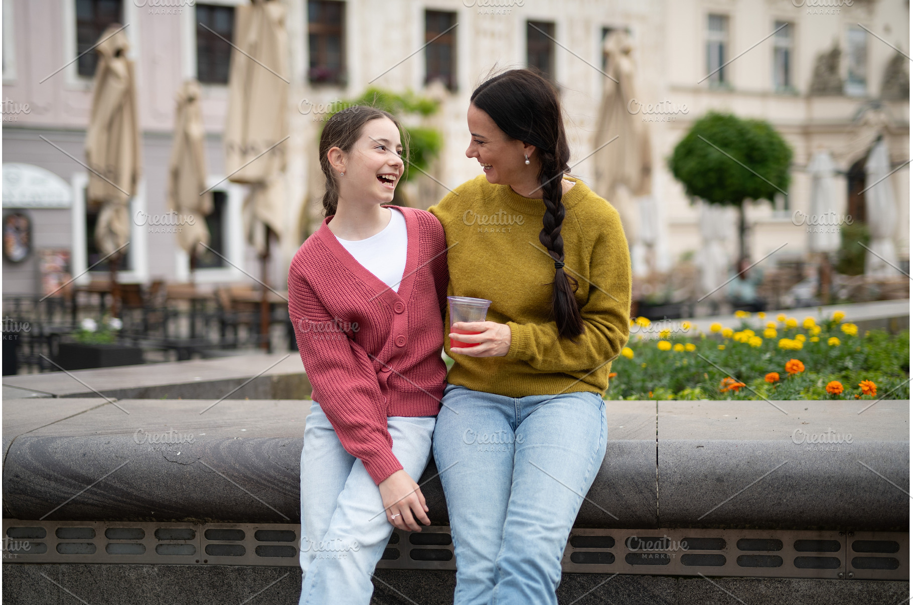 Daughter and mother laughing, a Person Photo by HalfPoint