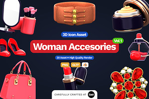 3D Woman Accesories Illustration 1