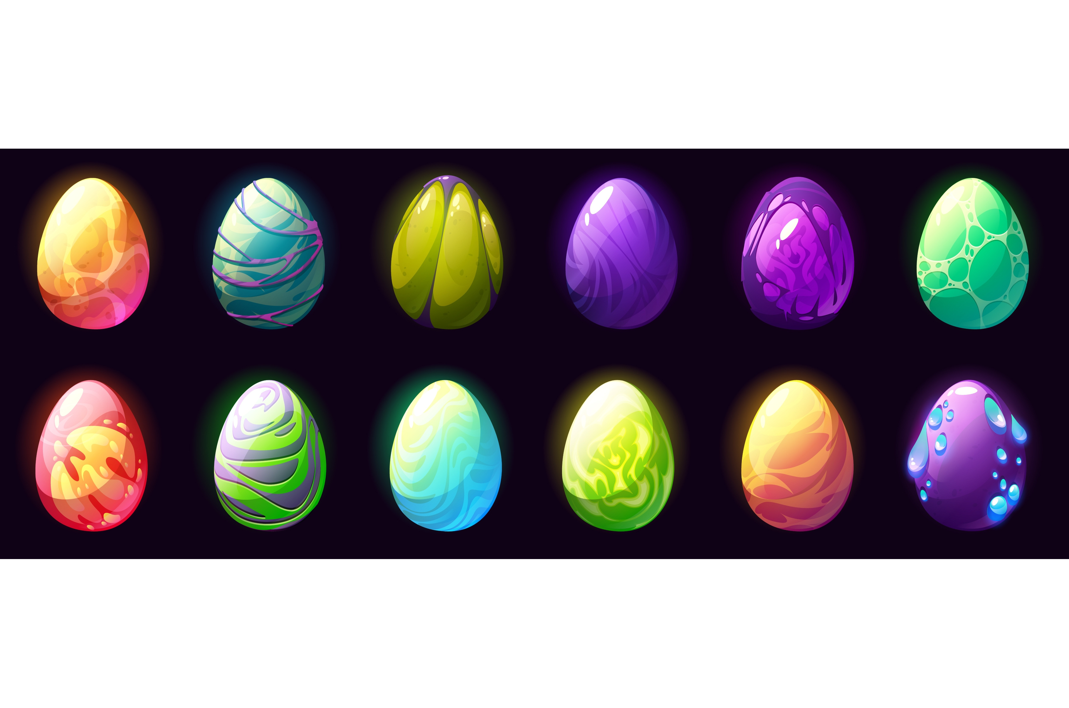 Colorful dragon dino eggs cartoon, an Abstract Photo by art PVP - market | Creative Market Colorful dragon dino eggs cartoon, an... 