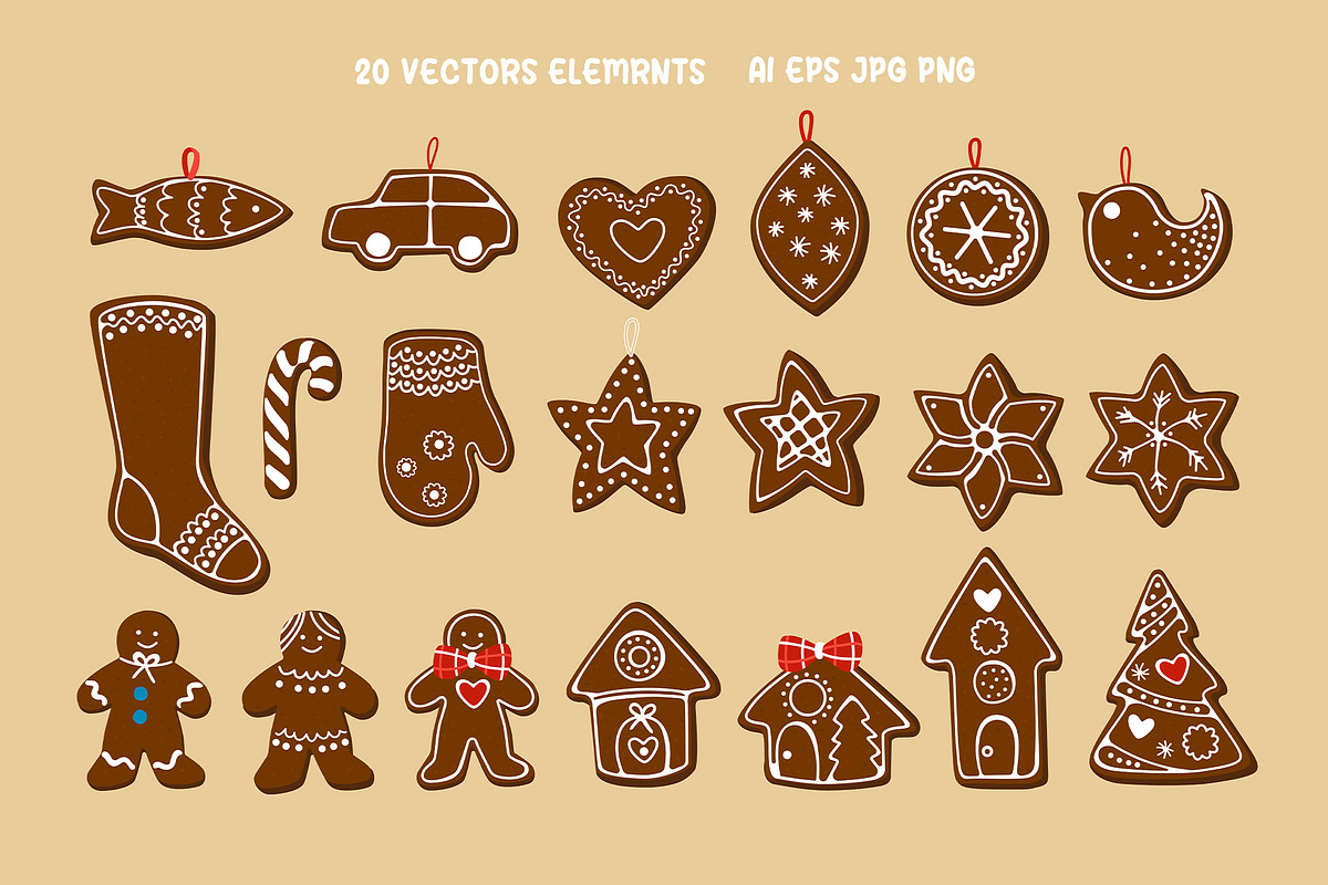 Christmas Denim Vector Collection, a Seasonal Illustration by YuNa (Photo 5 of 8)
