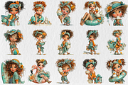 Whimsical Summer Beach Girls Clipart, a Seasonal Illustration by Rose Art (Thumbnail 2 of 4)