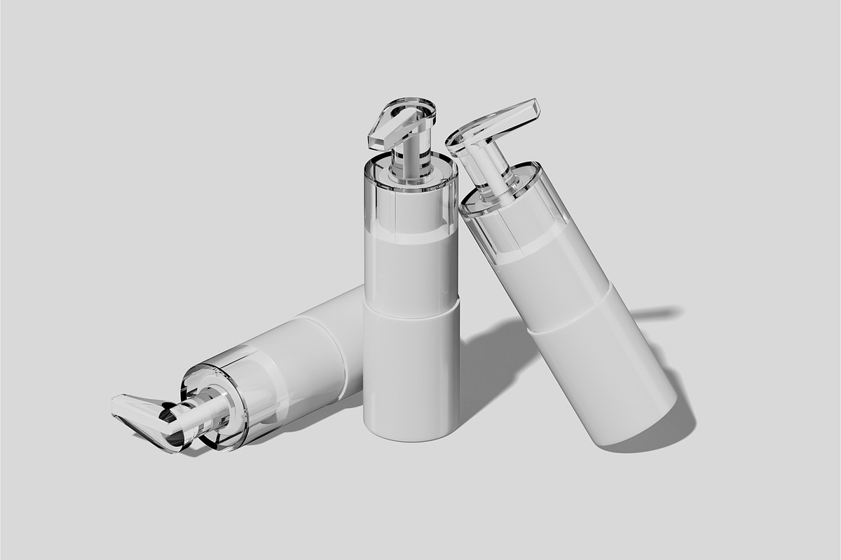 Airless Serum Pump Bottle Mockup, a Packaging Mockup by Permadi Creative (Photo 3 of 5)
