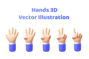 3d Hands Vector