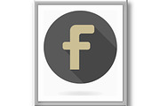 Fine Vector Flat Icon With Letter F, a Texture Graphic by FineArtStudio (Thumbnail 2 of 3)
